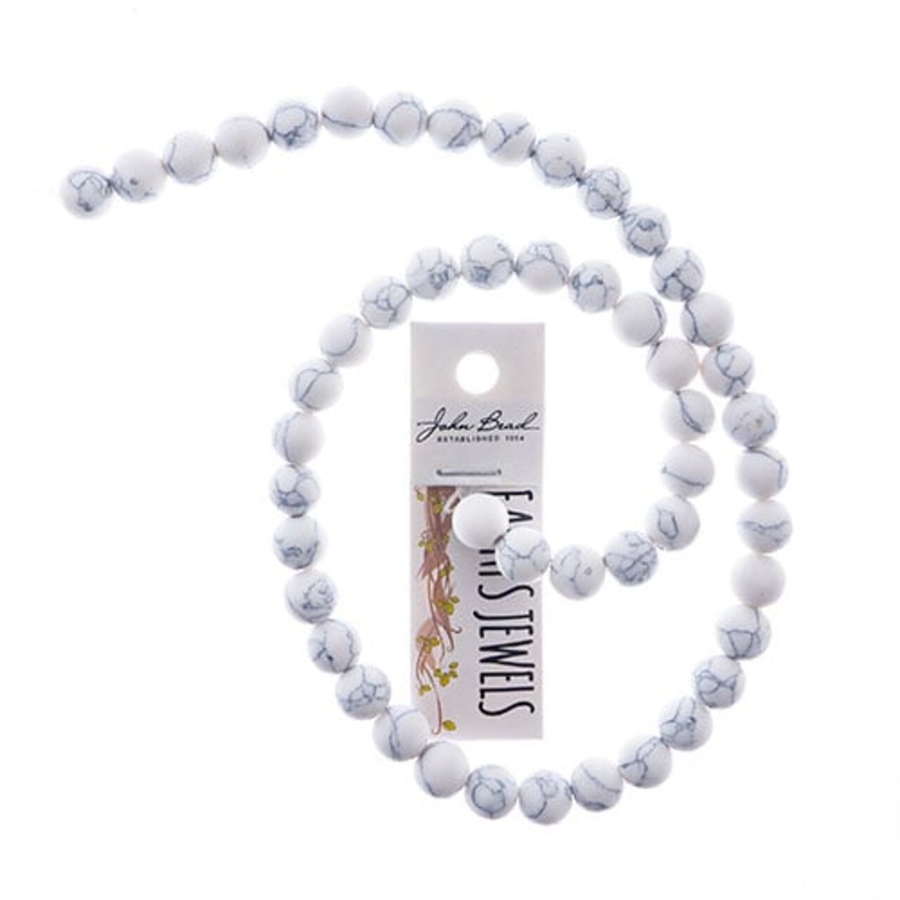 John Bead Earth's Jewels 16in Semi-Precious Natural Stone Round Matte Bead Strand